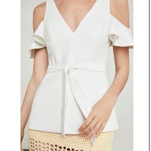 BCBGMaxAzria Cold Shoulder Top